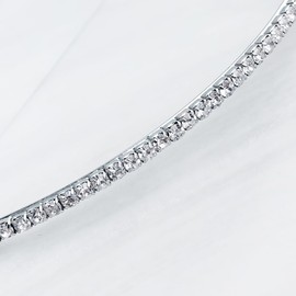 FRCOLOR Sliver Rhinestone Hair Hoop Headband Crystal Headband Metal Hairband