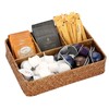 Hipiwe Tea Bag Sugar Packet Holder Woven Seagrass Storage Basket