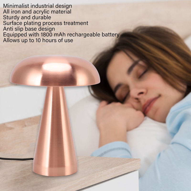 Mushroom Table Lamp Modern Minimalist Industrial Style 3 Color Dimmable