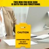 Lyreh 2pcs Mini Desk Warning Sign, Acrylic Office Caution Overstimulated
