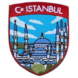 Istanbul_Turkey Patch bestickt zum Aufbügeln oder Aufnähen (7,6 cm), ikonisches Denkmal mit türkischer Flagge, Reise-Souvenir, perfekt für Rucksäcke, Jacken, Hüte, Geschenke