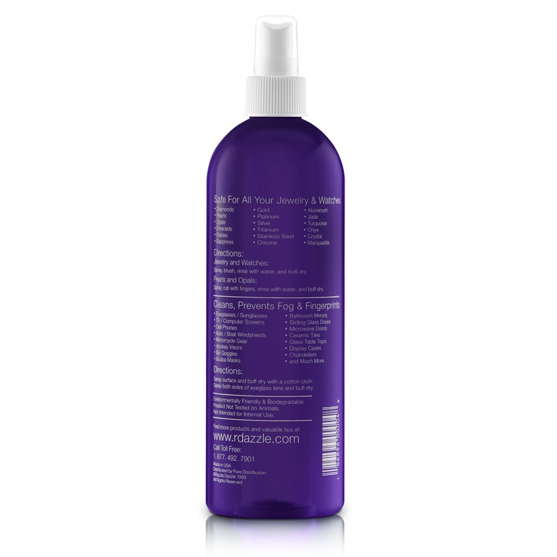 Razzle Dazzle Jewelry, Watch & Glass Cleaner Spray Bottle, 16