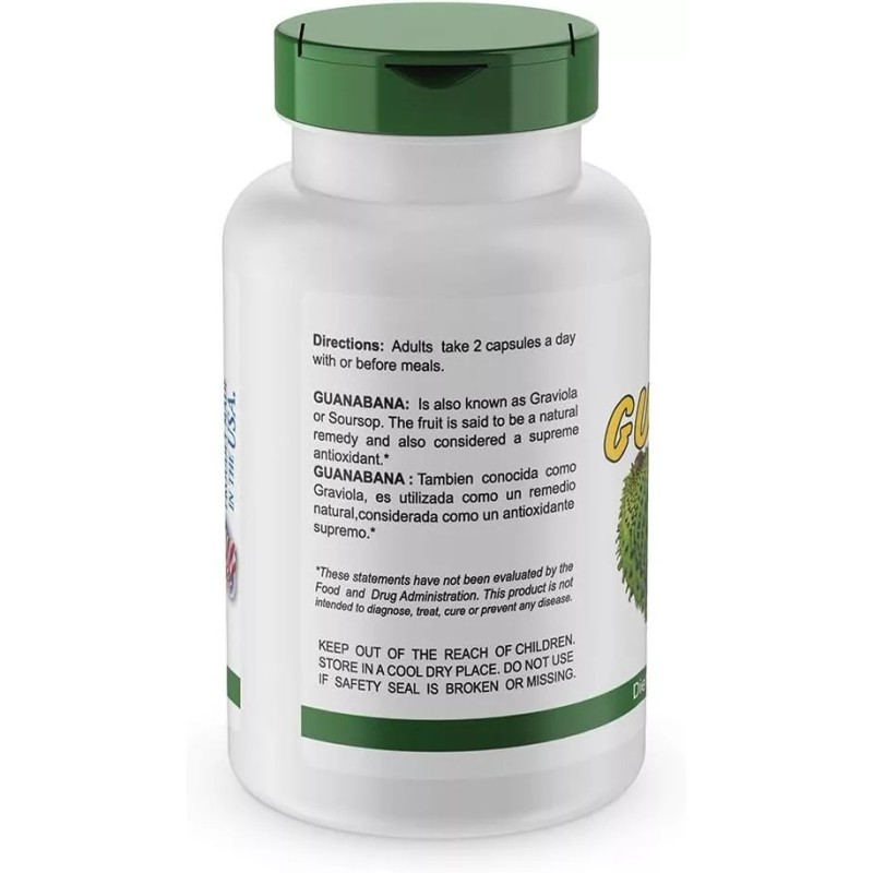Naturals Graviola Supplement Naturale De Guanabana Pura Para Ayudar A