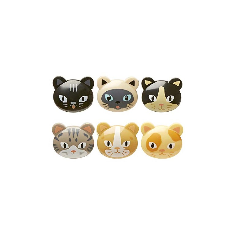 Kikkerland Cat Bag Clips Set of 6 (BC45-A)