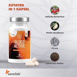 Sensilab Essentials Gluco Active with Berberine, Chrome and White Mulberry