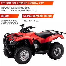 Front Brake Shoes Springs Pins Left & Right for Honda TRX200 TRX250 FourTrax Recon 200 250, OEM# 06450-HC4-900 45175-VM0-003