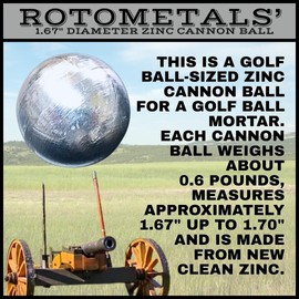 1.67 inch Zinc Cannon Golf Ball Pop Mortar