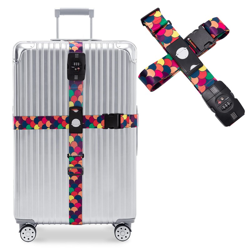 Travelkin Cross Luggage Strap, TSA Approved, Adjustable Travel Suitcase Belt