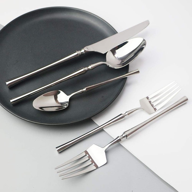 JASHII 20-piece 18/10 Stainless Steel Silver Flatware/Cutlery/Tableware Set Service for