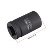 sourcing map 1" Drive by 30mm 6-Point Impact Socket, CR-MO
