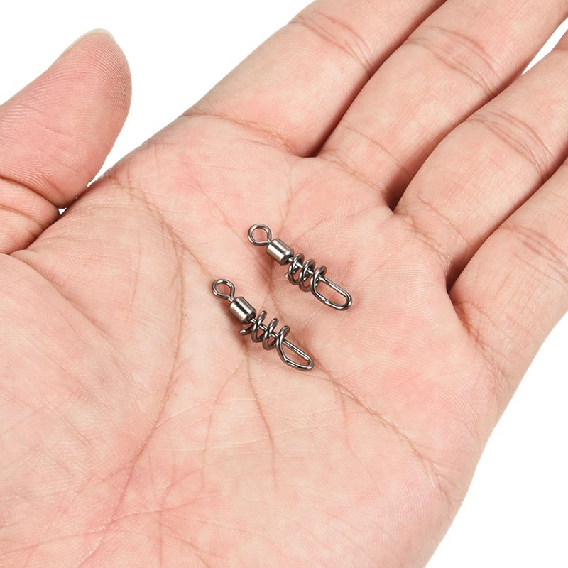 PATIKIL Corkscrew Swivel Snap, 10 Pack 61lb Stainless Steel Quick