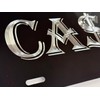 Cash $ Money Car Tag Engraved Gloss Black Silver Etched