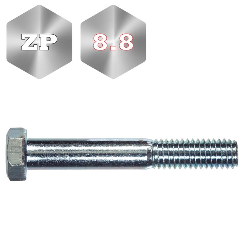 AHCHigh Tensile Hex Head Bolt - Zinc Plated M8 8mm