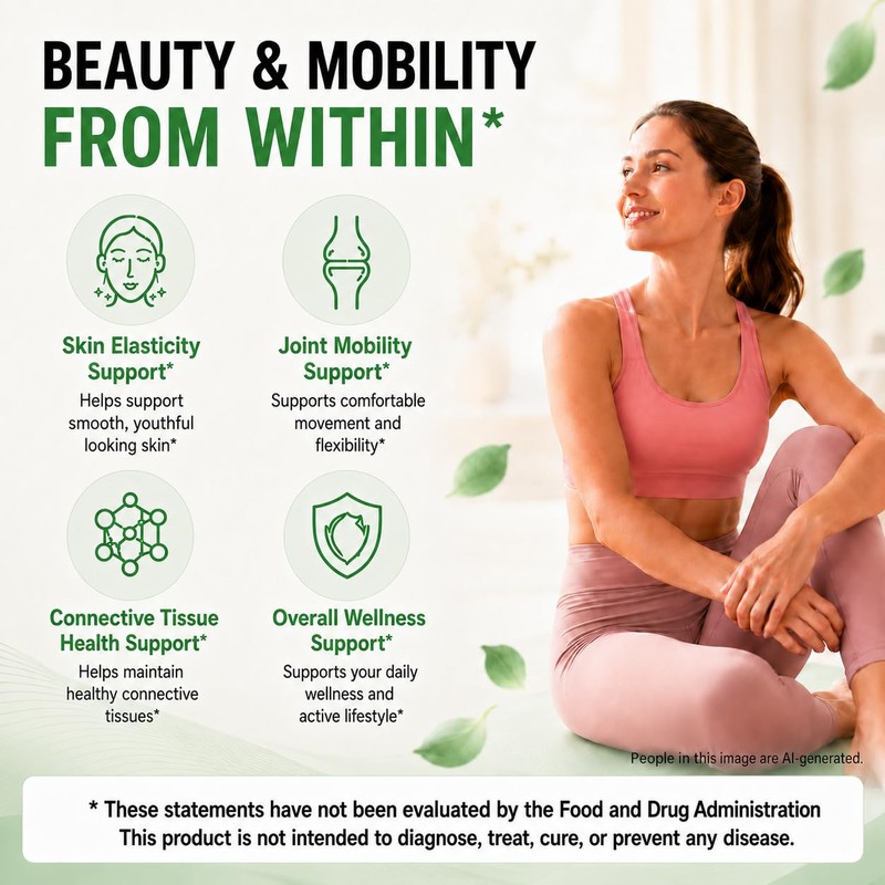 Multi Collagen Multi-Source Peptide Blend 60 Capsules Supplement