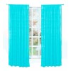 Elefantito Cortinas Lisas Largas Color Turquesa Soft Elefantito