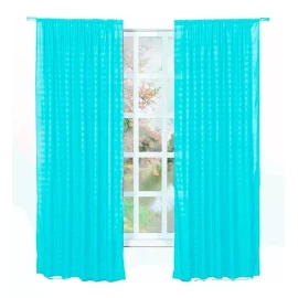 Elefantito Cortinas Lisas Largas Color Turquesa Soft Elefantito