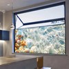 HOMETITUTE Seaside Shell Starfish Scene Window Cling 39.3x17.7 Inch PVC