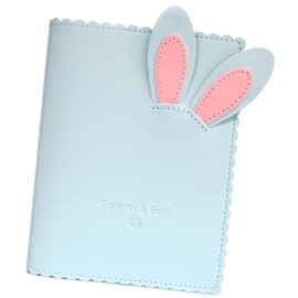 VOW&ZON Instax Mini Album for Cheki Film, Rabbit Ears, Holds 64 Sheets, Large Capacity, Sleeve (Blue)