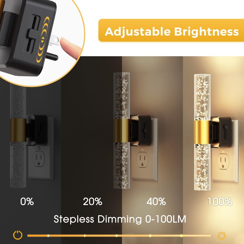 L LOHAS LED Rotating Night Light, Night Lights Plug into