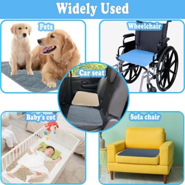 MatFirsmo Waterproof Chair Pads for Incontinence, 4 Pack Washable Seat Protector Pads, Highly Absorbent Pee Pads for Adults Kids and Pets, Reusable Incontinence Pads for Chair Seat Wheelchair 20"x20"