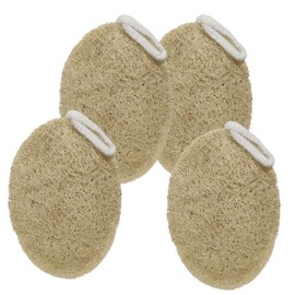 Green-N-Brown Natural Organic Bath Scrubber Luffa Set - Complete Body - Pack of Four