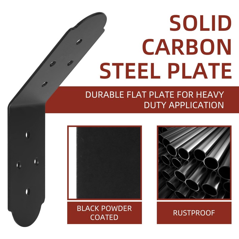 2 Pcs Flush Inside 45-Degree Angle Bracket, 3" Width Heavy