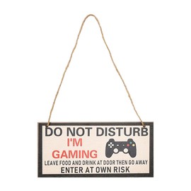 Bedroom Door Signs for Son Grandson Christmas Gifts for Husband Boyfriend Do Not Disturb I'm Gaming for Brother Nephew Birthday Gift for Kids Wooden Door Sign for Boys Gamer Gifts