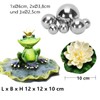 Super Idee Mini pond decoration set, frog on leaf, pond