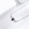 UCADRIT Paw Print Wings Necklace Sterling Silver Pet Paw Print