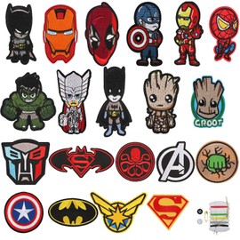 Iron-On Patches for Children, Pack of 21 Patches for Iron-On Patches, Children's Knee Iron-On Patches, Patch Stickers, Sew-On Patches, Children's Appliques, Iron-On Patches
