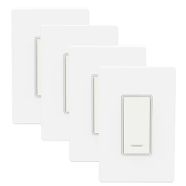 BN-LINK Interruptor de luz inteligente con función de temporizador, un solo polo, interruptor Wi-Fi en la pared de 2.4 GHz, requiere cable neutro, compatible con Alexa y Google Assistant, no requiere