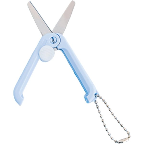 Blue Mini Folding Scissors Portable Foldable Travel Scissors Paper Cutter