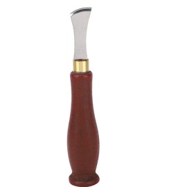 MAGT Leather Edge Creaser, Leather Edging Tool Stainless Steel Blade Leather Edge Cutter Wooden Handle Leather Edge Scratching Leather Craft Tool (2.5 mm)
