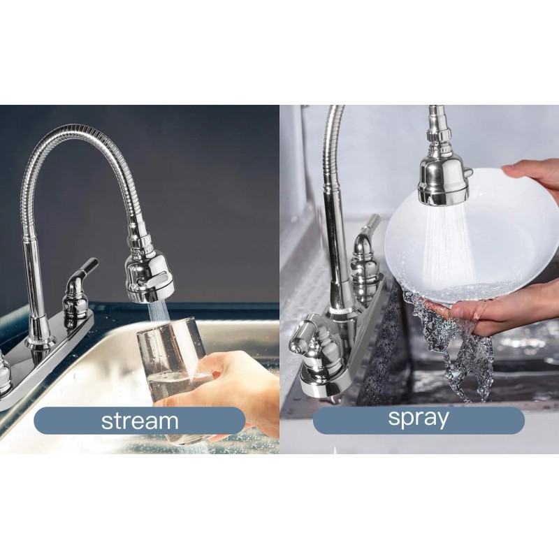 EXCELFU RV Kitchen Faucet,Camper Sink Faucets Replacement with Chrome