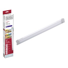 BLACK+DECKER PureOptics Professional Push Wire Under Cabinet Light Bar, Add-on, Plug-in or Hardwire Compatible, Adjustable White and RGB LED, for Kitchen, Pantry, Cabinets, (1) 12" Bar