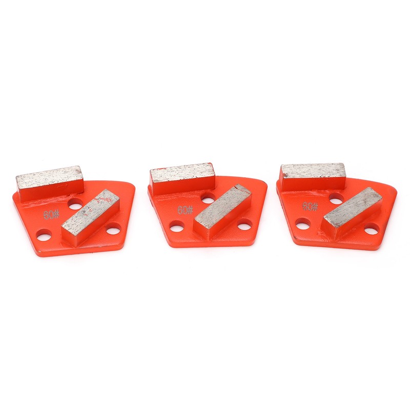 3Pcs Diamond Grinding Shoes Trapezoid Concrete Aggreesive Cutting 2 Long
