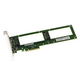 KALEA-INFORMATIQUE PCIe x8 PCIe 3.0 Controller Card for 2 SSDs PCIe NVMe U.2 U2 68-pin SFF-8639. Direct mounting on card without cable.