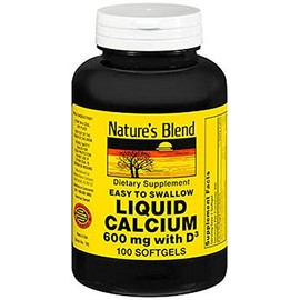 Natures Blend, Easy to Swallow, Liquid Calcium, 600mg, 100ct