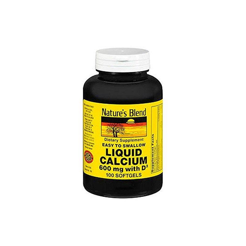 Natures Blend, Easy to Swallow, Liquid Calcium, 600mg, 100ct