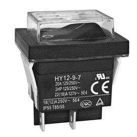 HY12-9-7 On/Off Push Button Switch - 4 Pins 20A 125/250V Power Switch Compatible with KEDU HY12-9-7 HY12-9-4 Saba CB-52 Fridge