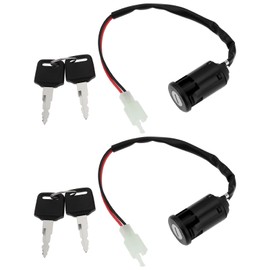 OTOTEC 2Pcs 2-Wire Ignition Key Switch Compatible with Shadow 50cc 70cc 90cc 110cc 125cc 150cc 200cc 250cc Electrical Scooter