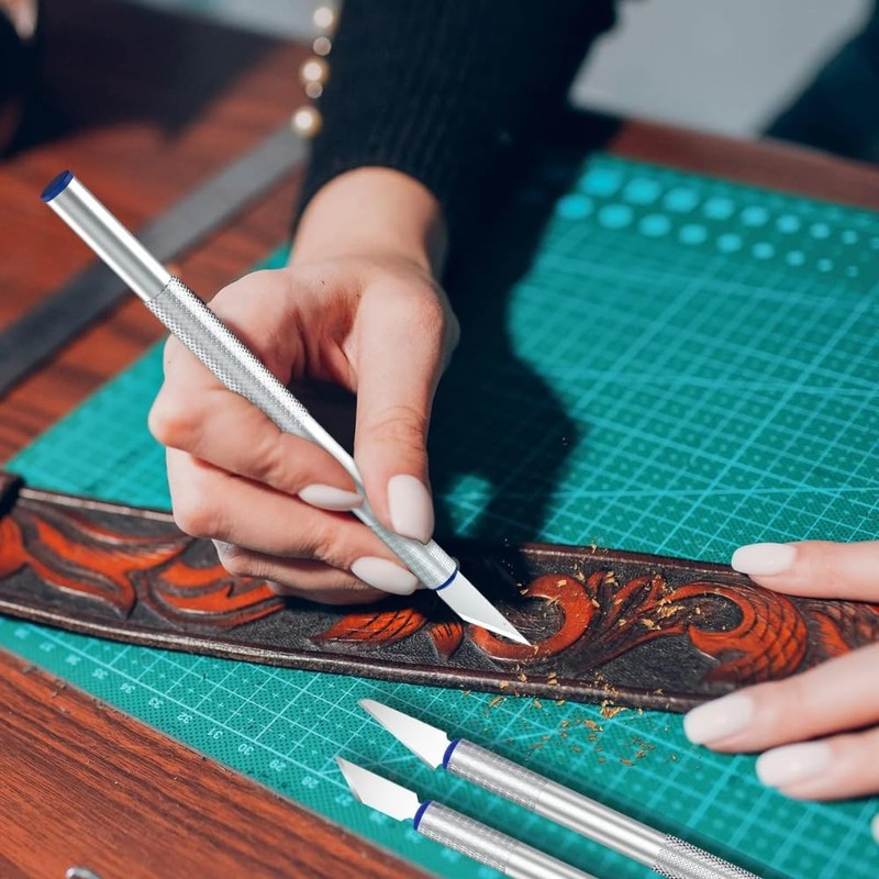 Precision Cutter Set with 10 Interchangeable Blades and Storage Box