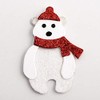 Glitter Polar Bears Christmas Craft Decorations (Pack of 6)