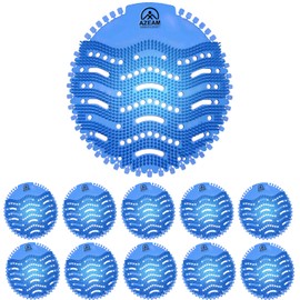 Urinal Screens Deodorizer,10 Packs Urinal Mats Pads Deodorizer for Bathroom, Restaurants, Offices, Schools, Etc. Fits Most Top Urinal Brands(Blue Mist)