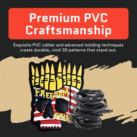 Freedom Fries PVC Patch - Funny Meme Patches, Military Tactical Morale Patch with Hook and Loop Fastener, Cute Patches for Backpacks, Military Uniforms, Jeans, Jackets, Vests, Hats & More