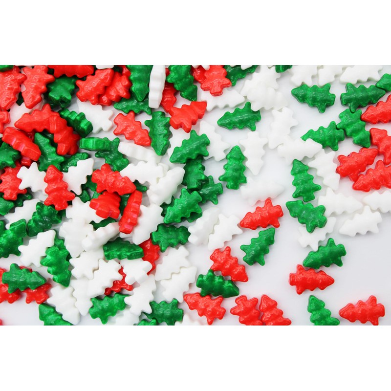 Tiny Christmas Tree Shaped Themed Hard Candies 8 Ounce Bag