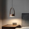 LED Chandelier Pendant Lamp Wood Grain Imitation Iorn Warm Lighting