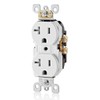 Leviton T5820-W, 20 Amp Tamper-Resistant Duplex Outlet, White