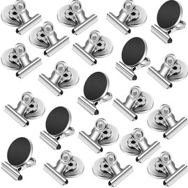 20 Pcs Magnetic Clips, Heavy Duty Fridge Magnet Clips for Whiteboard Locker Photo Displays on Home& Office &Teaching(31mm Wide)