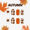 24 Fall Press on Nail Square Short Maple Leaf French